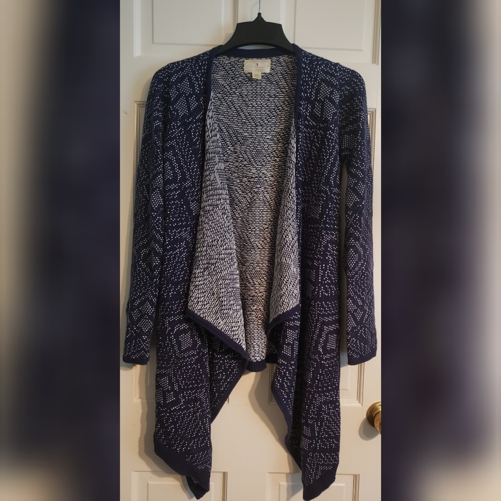 Anthropologie Ruby Moon Open Front Waterfall Cardigan M